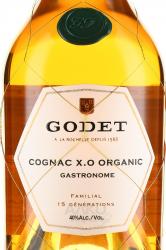 коньяк Godet Gastronome Organic XO 0.7 л этикетка