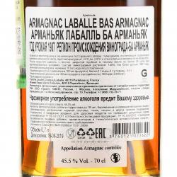 Armagnac Laballe Bas Armagnac 1987 - арманьяк Лабалль Ба Арманьяк 1987 года 0.7 л в п/у