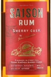 Saison Sherry Cask - ром Сэзон Шерри Каск 0.7 л в п/у 2-мя бокалами