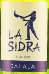 сидр La Sidra natural Jai Alai 0.75 л этикетка