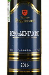 Tenute Poggiocaro Rosso di Montalcino - вино Тенуте Поджиокаро Россо ди Монтальчино 0.75 л красное сухое