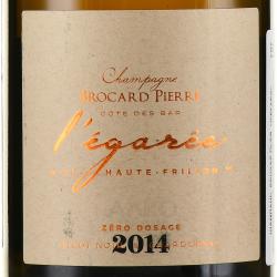 Brocard Pierre L’Egaree Champagne - шампанское Шампань Брокар Пьер Л’Егарэ 0.75 л белое экстра брют