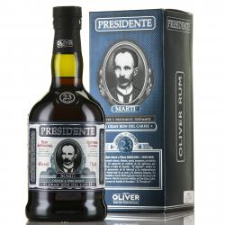 Rom Presidente Marti Oliver 23 years gift box - ром Президент Марти Оливер 23 года в п/у 0.7 л