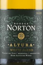 Bodega Norton Altura White Blend - вино Бодега Нортон Альтура Уайт Бленд 0.75 л белое сухое