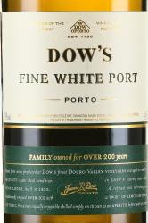 портвейн Dow`s Fine White 0.75 л этикетка