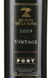 Quinta De La Rosa Vintage 2009 Port - портвейн Кинта Де Ля Роса Винтаж Порт 2009 год 0.75 л