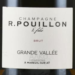 Champagne R. Pouillon Et Fils Methode Fabrice Pouillon Grande Vallee - шампанское Шампань Р. Пуильон эт Фис Метод Фабрис Пуильон Гранд Валле 0.75 л белое брют