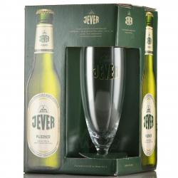 пиво Jever Pilsener 0.33 л набор с бокалом подарочная коробка