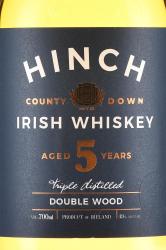 Hinch Irish Whiskey Double Wood 5 Year Old - виски Хинч Айриш Виски Дабл Вуд 5 лет 0.7 л