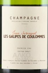 Jean Servagnat Les Galipes De Coulommes Premier Cru - шампанское Жан Сервань Ле Галип Де Кулёмм Премье Крю 0.75 л белое экстра брют