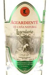 Legendario Aguardiente de Cana Natural - ром Легендарио Агурдиентэ Де Кана Натураль 0.7 л