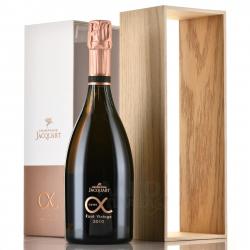 Jacquart Cuvee Alpha Vintage Rose - шампанское Жакарт Кюве Альфа Винтаж Розе 0.75 л розовое брют в п/у