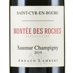 Saint-Cyr En Bourg Montee des Roches Parcellaire Saumur Champigny Cabernet Franc - вино Сен-Сир ан Бур Монте де Рош Парселлер Сомюр-Шампиньи Каберне Фран 0.75 л красное сухое