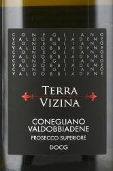 Prosecco Superiore Conegliano Valdobbiadene Terra Vizina - вино игристое Просекко Супериоре Конельяно Вальдоббьядене Терра Вицина 0.75 л белое сухое