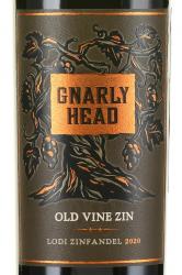 вино Gnarly Head Zinfandel 0.75 л этикетка