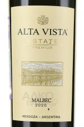 вино Альта Виста Мальбек Премиум 0.75 л этикетка