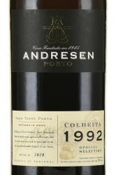 Andresen Colheita 1992 in Tube - портвейн Андресен Колейта 1992 год 0.75 л в тубе