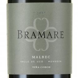 вино Брамаре Мальбек Валье де Уко 0.75 л этикетка