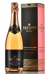 Tresors de Loire Cremant de Loire AOC - вино игристое Трезор де Луар Креман де Луар АОС 0.75 л брют розовое в п/у