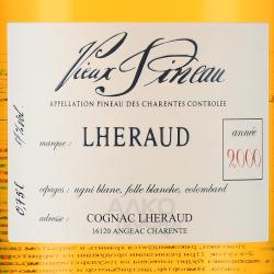 вино ликерное Lheraud Tres Vieux Pineau 0.75 л этикетка