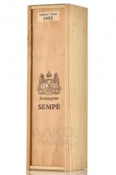 Sempe 1952 Wooden Box - арманьяк Семпе 1952 год 0.7 л в д/у