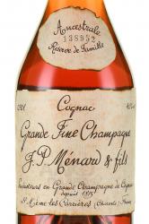 Menard Grande Fine Champagne Ancestrale Reserve de Famille - коньяк Менар Гранд Фин Шампань Ансестраль Резерв де Фамий 0.7 л