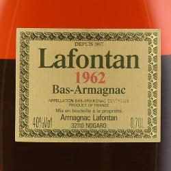 Lafontan Millesime 1962 - арманьяк Лафонтан Миллезим 1962 года 0.7 л