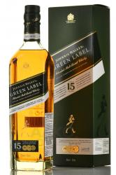 Johnnie Walker Green Label 15 years old gift box - виски Джонни Уокер Грин Лейбл 15 лет 0.7 л п/у