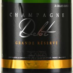 Champagne Delot Blanc de Noirs Gran Reserva Brut - шампанское Шампань Дело Блан де Нуар Гран Резерва Брют 1.5 л белое брют