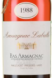 Laballe Bas Armagnac 1988 - арманьяк Лабалль Ба Арманьяк 1988 год 0.7 л в п/у