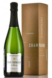 Champagne Pinot-Chevauchet Genereuse Brut Nature - шампанское Шампань Пино-Шевоше Женерёз Брют Натюр 0.75 л белое экстра брют в п/у