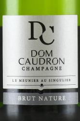 Dom Caudron Brut Nature Champagne - шампанское Дом Кодрон Брют Натюр 0.75 л белое брют в п/у