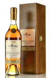 Monluc Armagnac wooden box 2003 - арманьяк Монлюк 2003 год 0.7 л в д/у