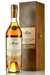 Monluc Armagnac wooden box 2004 - арманьяк Монлюк 2004 год 0.7 л в д/у