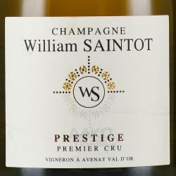 Champagne William Saintot Prestige Premier Cru - шампанское Шампань Уильям Санто Престиж Премьер Крю 0.75 л белое экстра брют