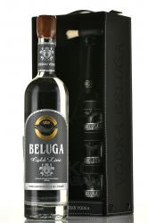 Beluga Gold Line - водка Белуга Золотая Линия с кисточкой 0.75 л в п/у + 3 стакана