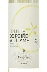 Cazottes Goutte de Poire Williams - бренди Казотт Гутт де Пуар Вильямс 0.5 л