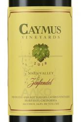 Caymus Zinfandel - вино Кеймус Зинфандель 0.75 л красное полусухое