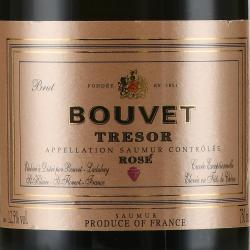 игристое вино Bouvet Ladubay Tresor Rose Brut Saumur AOC 0.75 л этикетка