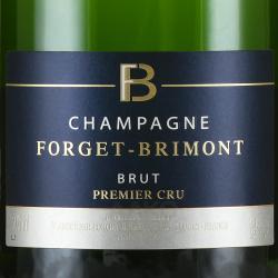 Champagne Forget Brimont Brut Premier Cru - шампанское Шампань Форже-Бримон Брют Премье Крю 1.5 л белое брют в п/у