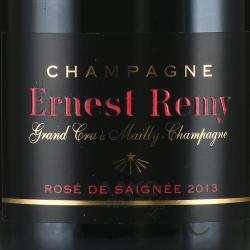 Champagne Ernest Remy Grand Cru a Mailly Rose de Saignee - шампанское Шампань Эрнест Реми Гран Крю Майи Розе де Сенье 0.75 л розовое брют в п/у