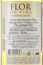 Flor de Vina Sauvignon Blanc - вино Флор де Винья Совиньон Блан 0.75 л белое сухое