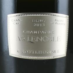 Champagne AR Lenoble Blanc de Blancs Brut Grand Cru Gentilhomme - шампанское Шампань АР Ленобль Блан де Блан Гран Крю Жантийом 0.75 л белое брют в п/у