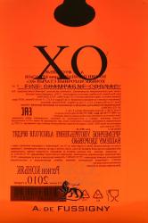 коньяк A.de Fussigny XO Fine Champagne Cognac 0.7 л этикетка