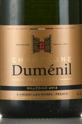 Champagne Dumenil Millesime - шампанское Шампань Дюмениль Миллезим 0.75 л белое брют