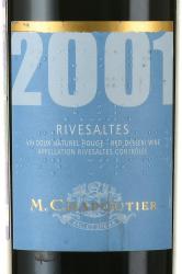 M.Chapoutier Rivesaltes - вино ликерное крепкое М. Шапутье Ривзальт 0.5 л 2001 год