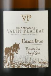 Vadin Plateau Caracter Premier Cru Cumieres AOC - шампанское Вадан Плато Карактерр Премьер Крю Кюмьер АОС 0.75 л белое экстра брют