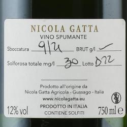 Nicola Gatta Blanc de Noir Nature 70 Lune - вино игристое Никола Гатта Блан де Нуар Натюр 70 лун 0.75 л белое брют