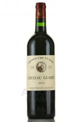 Chateau Guadet Saint-Emilion Grand Cru Classe - вино Шато Гаде Сент-Эмильон Гранд Крю Классе 2012 год 0.75 л красное сухое