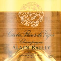 Champagne Alain Bailly Fleur De Vigne - шампанское Шампань Ален Байи Флёр де Винь 0.75 л белое брют